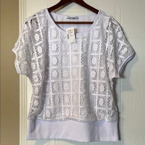 Cleo White Crochet Lace Blouse